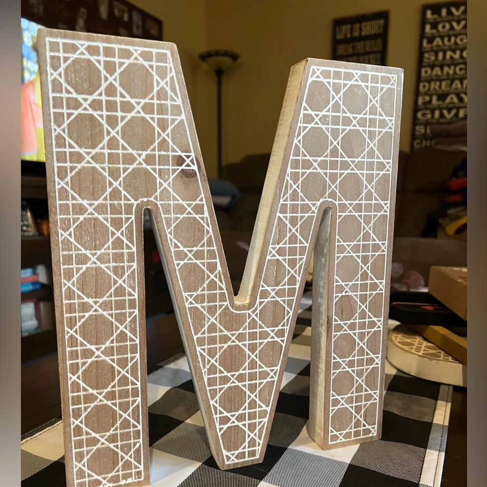 Letter “M” wooden decor